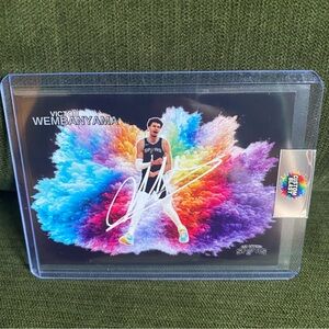 Custom Victor Wembanyama Black Color Blast facsimile autograph!! Spurs